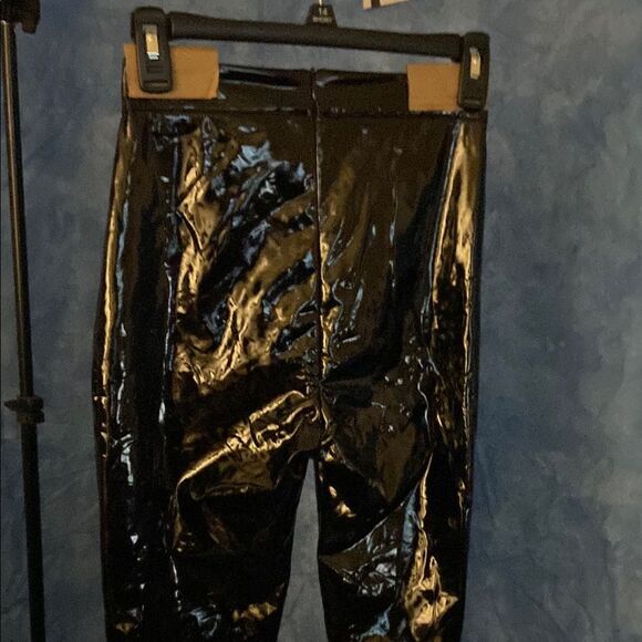 Tic Toc Black Skinny Vinyl Pants, Small, 1F-117B001 - Picture 4 of 8